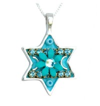 Star of David Necklace  - Turquoise 